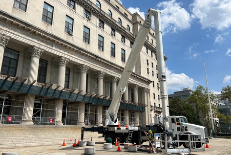 Alpha Platforms_250' lift at  Queens Supreme Courthouse Inspection