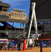 Boom Lift Rentals at jobsite for Amusement Parks and Arenas
